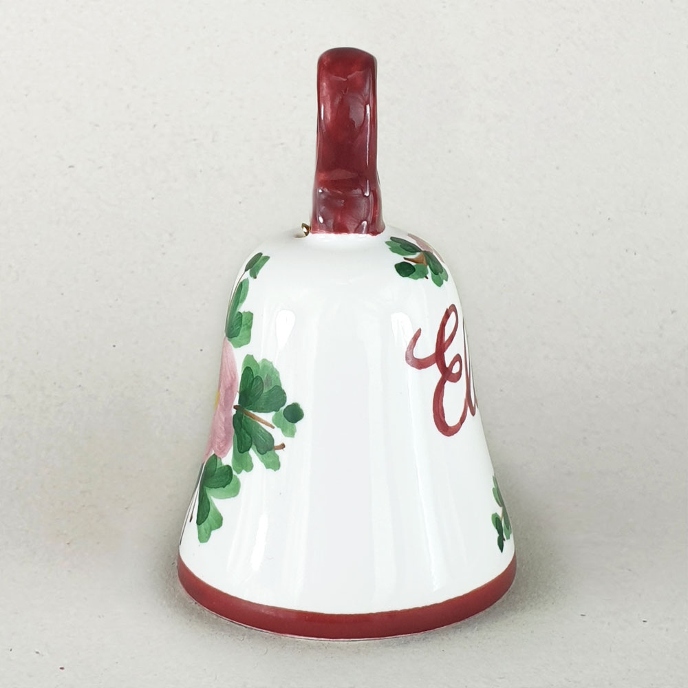 Campanella-classic-bordeaux-fiori-rosa-lato-sx Campanella personalizzata in ceramica artigianale
