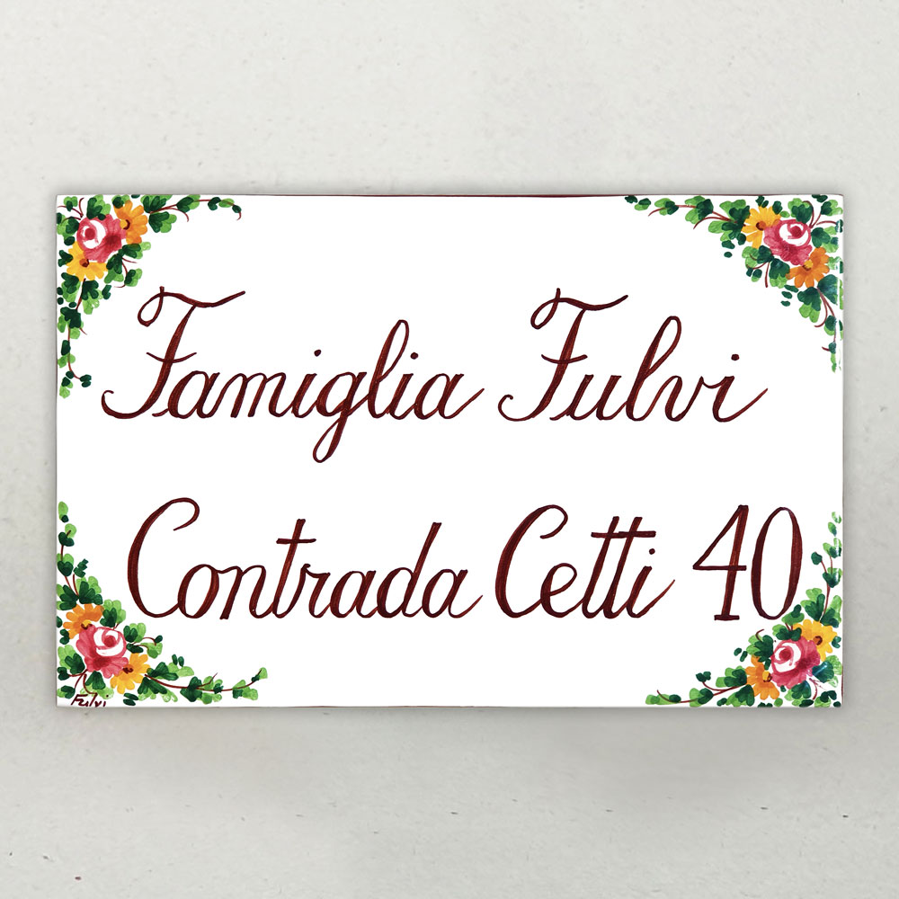 Mattonella personalizzata in ceramica artigianale